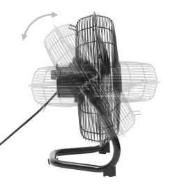 Ventilateur de sol 3 vitesses 60 cm 120 W Noir