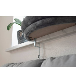 Kerbl Lit de fenêtre pour chat 55x35x10 cm Gris