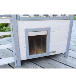 Kerbl Maison pour chats Lodge Ontario 77x50x73 cm Gris clair