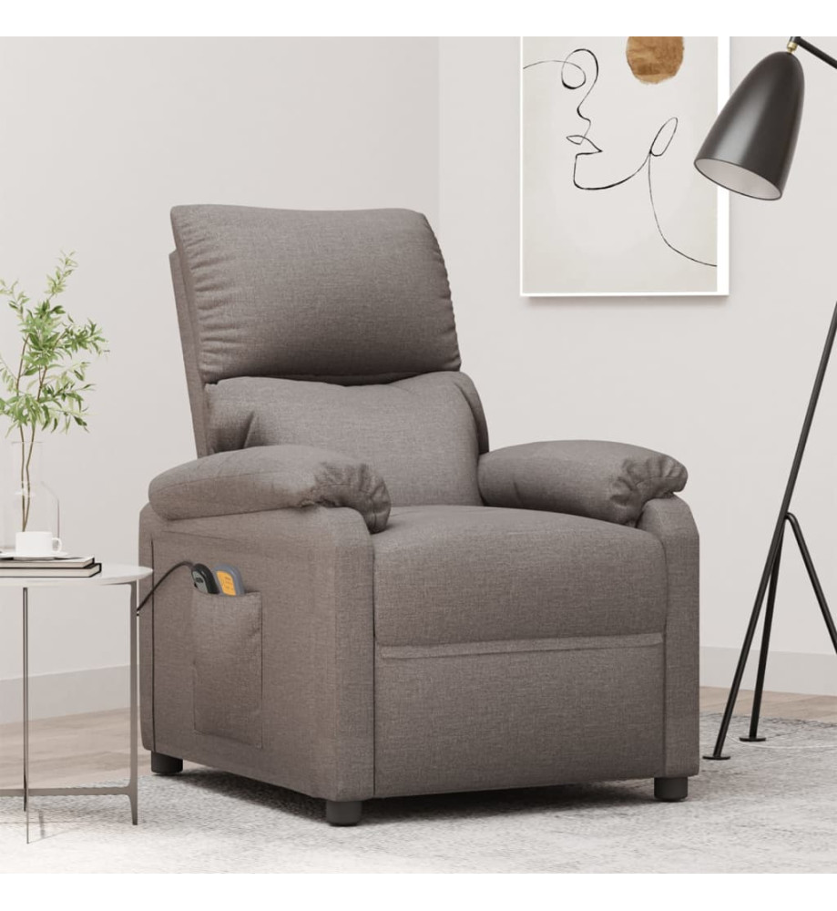 Fauteuil de massage Taupe Tissu