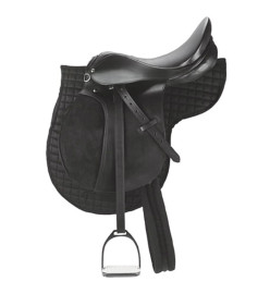 Kerbl Selle de poney en cuir Noir 32196