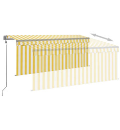 Auvent automatique avec store capteur de vent LED Jaune/blanc