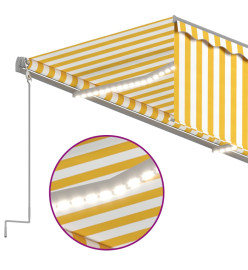 Auvent automatique avec store capteur de vent LED Jaune/blanc
