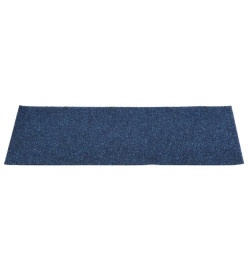 Tapis d'escalier autocollants Rectangulaire 15 pcs 60x25cm Bleu