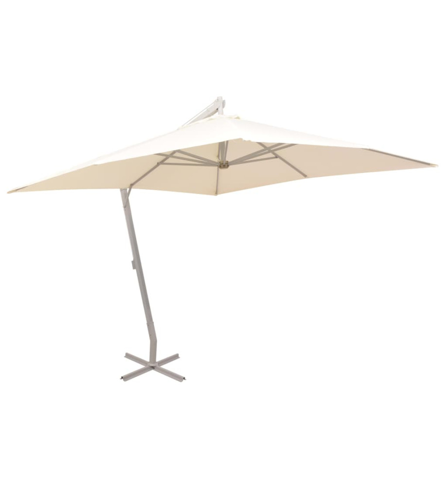 Parasol 300 x 300 cm Poteau en Aluminium Sable