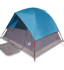 Tente de camping à dôme 3 personnes bleu imperméable