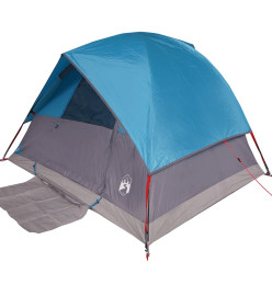 Tente de camping à dôme 3 personnes bleu imperméable