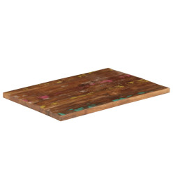 Dessus de table 80x60x3,8 cm rectangulaire bois massif récupéré