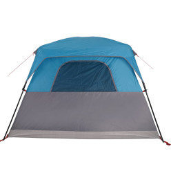 Tente de cabine familiale 6 personnes bleu imperméable