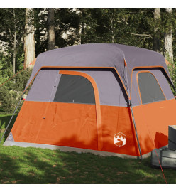 Tente de camping de cabine 4 personnes orange imperméable