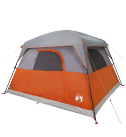 Tente de camping de cabine 4 personnes orange imperméable