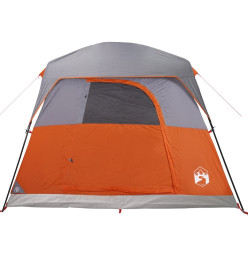 Tente de camping de cabine 4 personnes orange imperméable