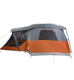 Tente de camping avec porche 4 personnes orange imperméable