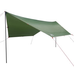 Bâche de camping vert 430x380x210 cm imperméable