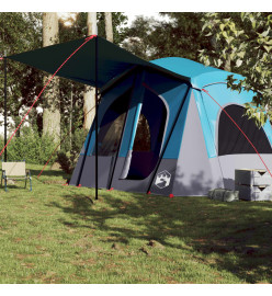 Tente de camping de cabine 5 personnes bleu imperméable