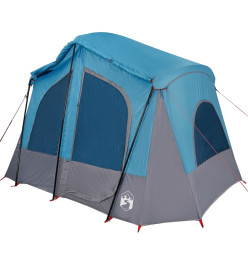 Tente de camping de cabine 5 personnes bleu imperméable