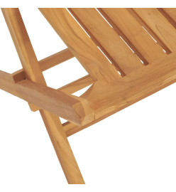 Chaises de jardin pliantes 8 pcs 47x47x89 cm bois massif teck