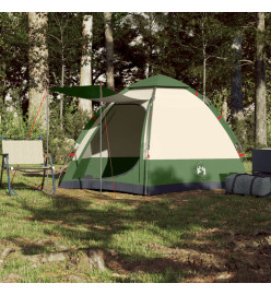 Tente de camping cabine 4 personnes vert libération rapide