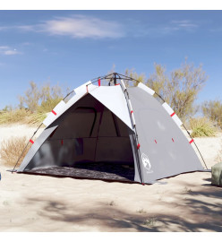 Tente de plage 3 personnes gris libération rapide imperméable