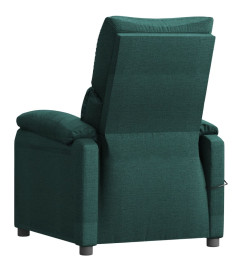 Fauteuil de massage Vert foncé Tissu