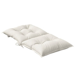 Coussins de chaise à dossier bas lot de 4 crème mélangé tissu