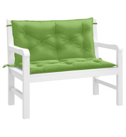 Coussins de banc de jardin lot de 2 vert mélangé tissu