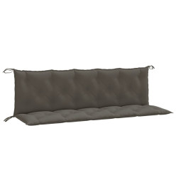 Coussins de banc de jardin lot de 2 gris foncé mélangé tissu