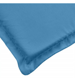 Coussin de chaise longue bleu mélangé 200x70x4 cm tissu