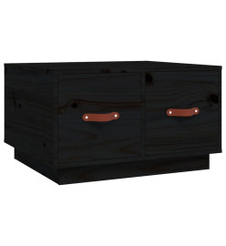 Table basse Noir 60x53x35 cm Bois massif de pin