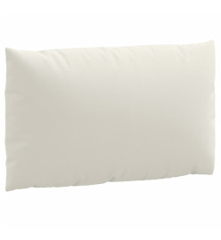 Coussins de palette lot de 2 crème mélangé tissu