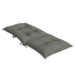 Coussins de chaise à dossier haut lot de 4 gris foncé mélangé