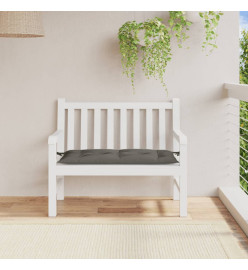 Coussin de banc de jardin gris foncé mélangé 100x50x7 cm tissu