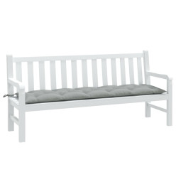 Coussin de banc de jardin gris clair mélangé 180x50x7 cm tissu