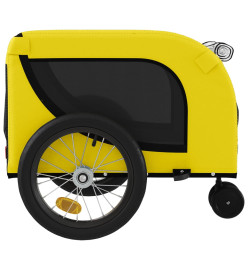 Remorque de vélo pour animaux de compagnie jaune et noir