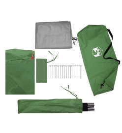 Tente de camping de cabine 4 personnes vert imperméable