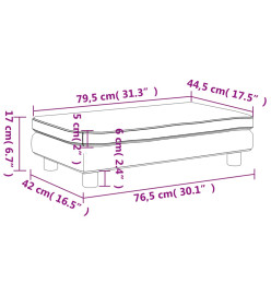 Canapé avec repose-pied pour enfants cappuccino 100x50x30 cm