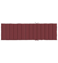 Coussin de chaise longue rouge bordeaux mélangé 200x60x4 cm