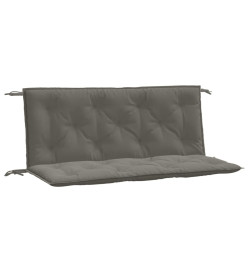 Coussins de banc de jardin lot de 2 gris foncé mélangé tissu