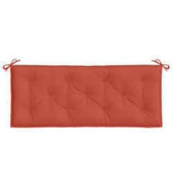 Coussins de banc de jardin lot de 2 rouge mélangé tissu