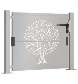 Portail de jardin 105x80 cm acier corten conception de l'arbre