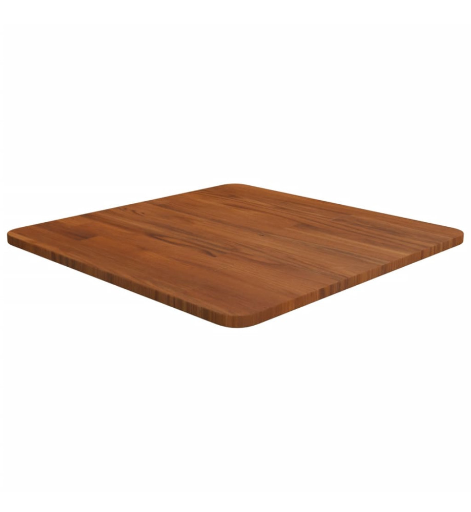 Dessus de table carré Marron foncé50x50x1,5cm Bois chêne traité