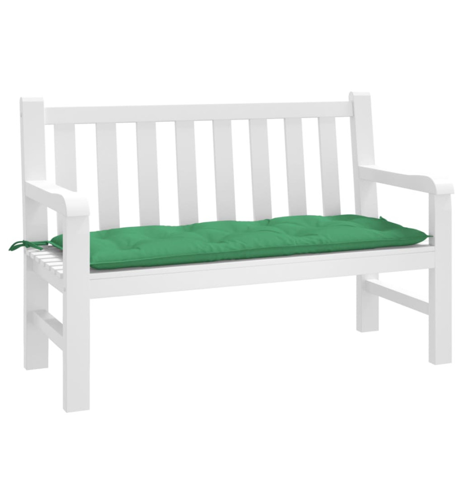 Coussin de banc de jardin vert 120x50x7 cm tissu oxford