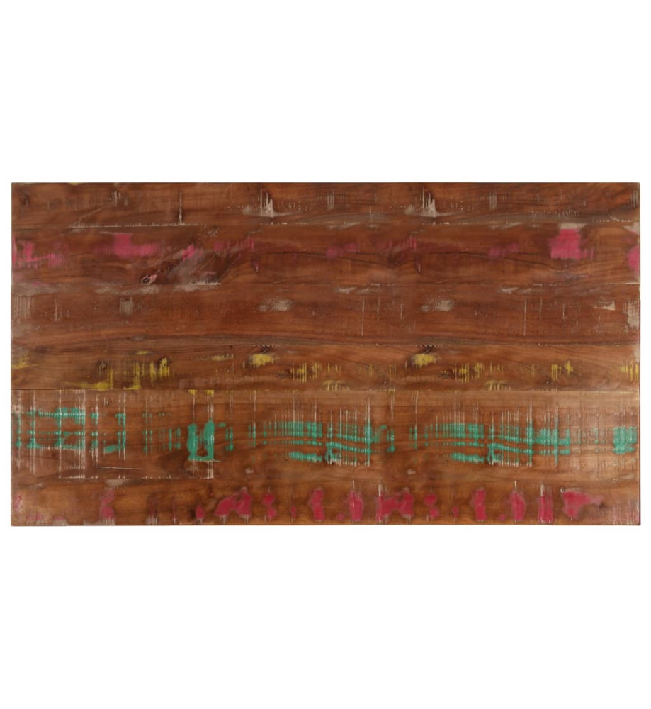 Dessus de table 100x60x3,8cm rectangulaire bois massif récupéré