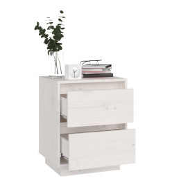 Tables de chevet 2 pcs Blanc 40x35x50 cm Bois de pin solide