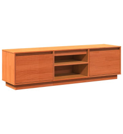 Meuble TV cire marron 140x35x40 cm bois pin massif