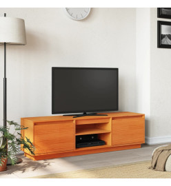 Meuble TV cire marron 140x35x40 cm bois pin massif