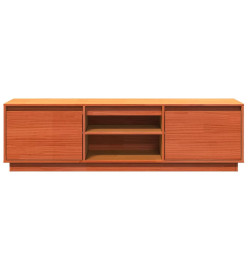 Meuble TV cire marron 140x35x40 cm bois pin massif