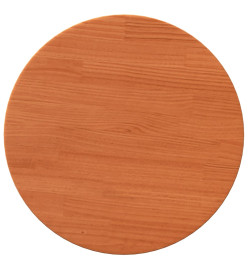 Dessus de table rond cire marron Ø40x2,5 cm bois de pin massif