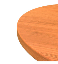 Dessus de table rond cire marron Ø60x2,5 cm bois de pin massif