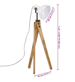 Lampadaire 25 W blanc 45x45x120 cm E27